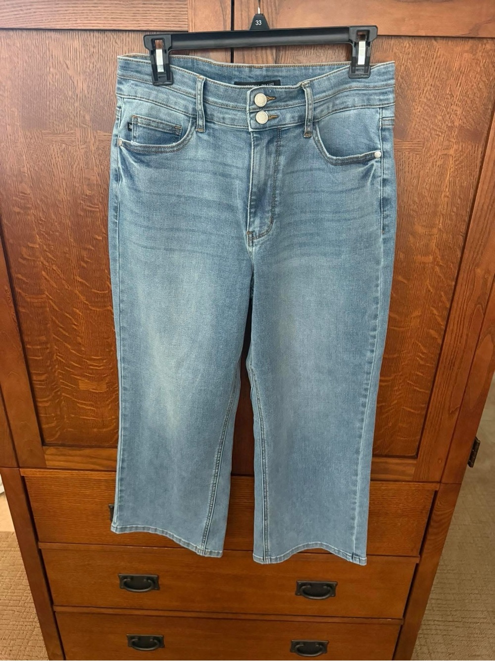Judy Blue Light Blue High-Rise Cropped Straight Jeans